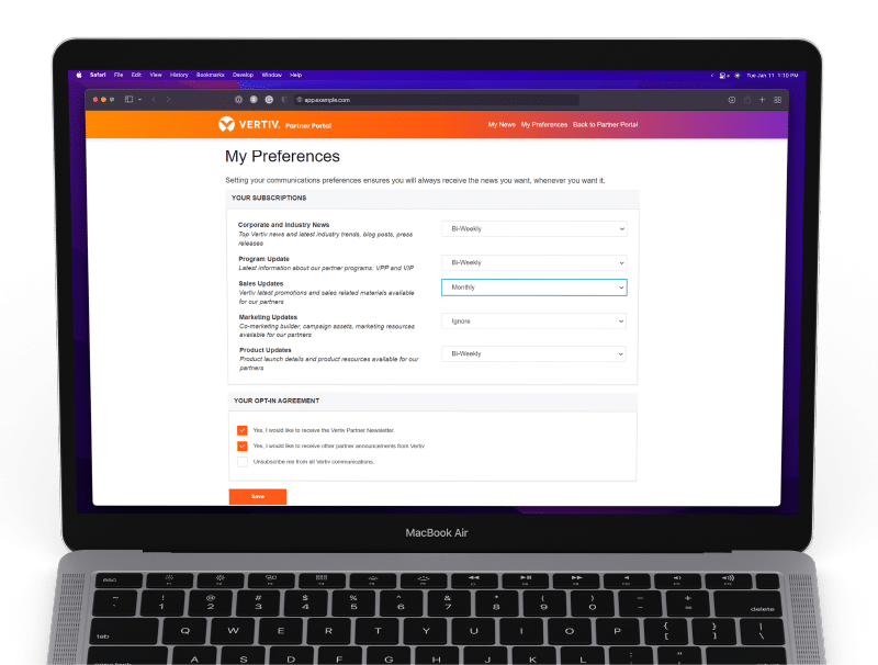 NoD Partner Preferences – Vertiv