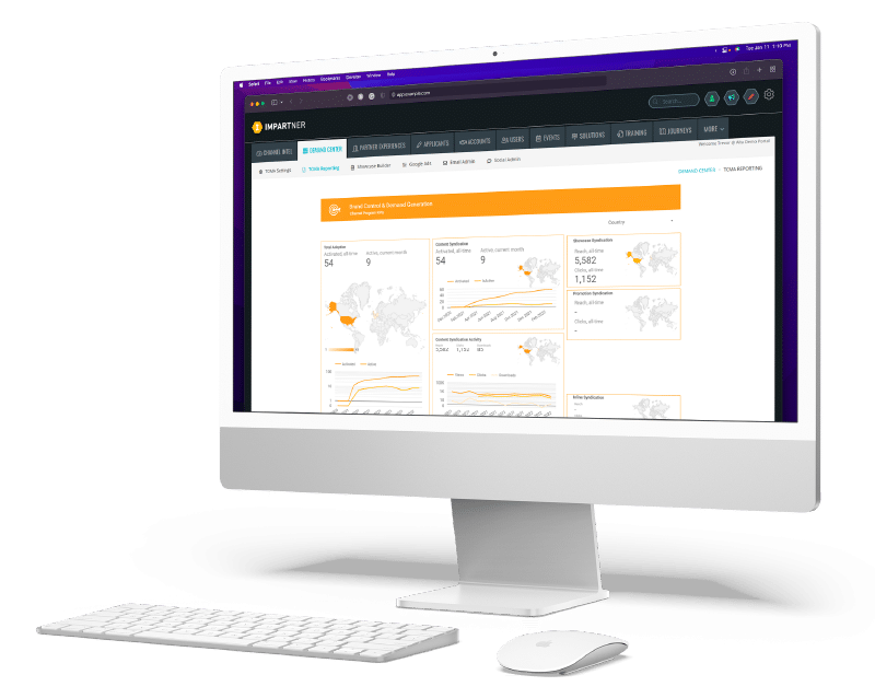 TCMA admin report on desktop